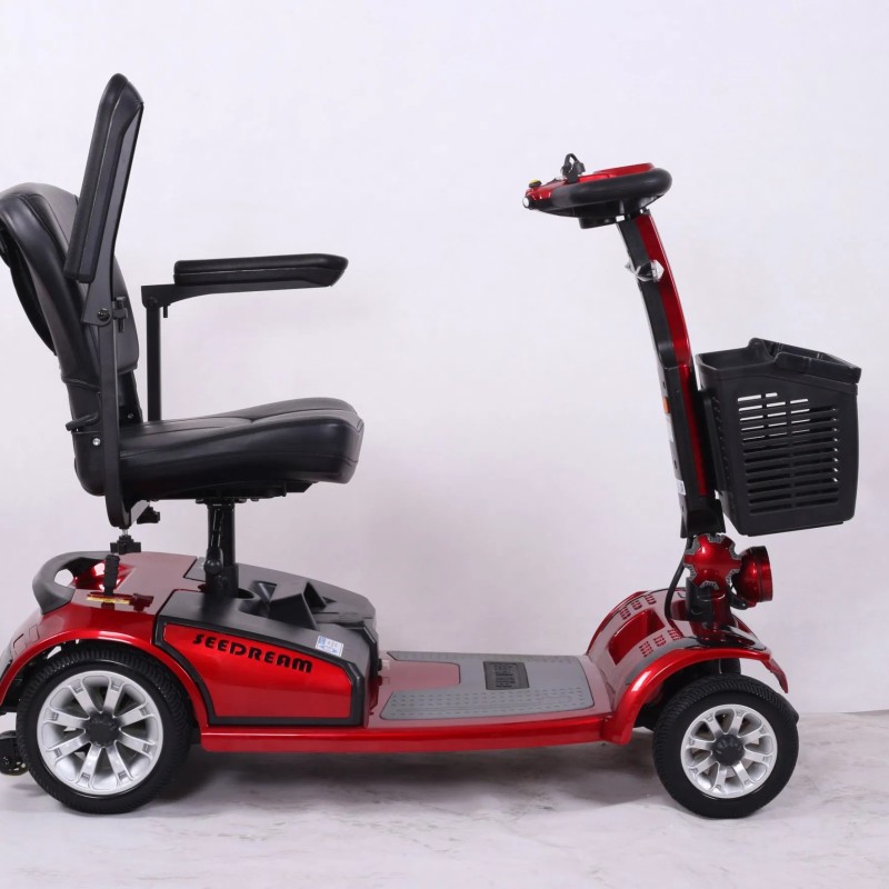 Elderly Four-Wheeled Mobility Scooter Disabled Assisted Folding Family Car with Battery for Handicapped Users
