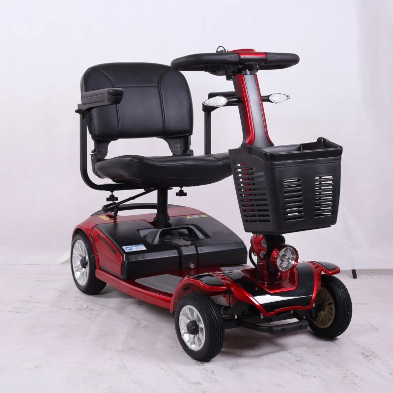 Elderly Four-Wheeled Mobility Scooter Disabled Assisted Folding Family Car with Battery for Handicapped Users