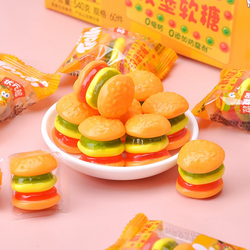 Wholesale Candy Factory Hamburger Gummy Candy Food