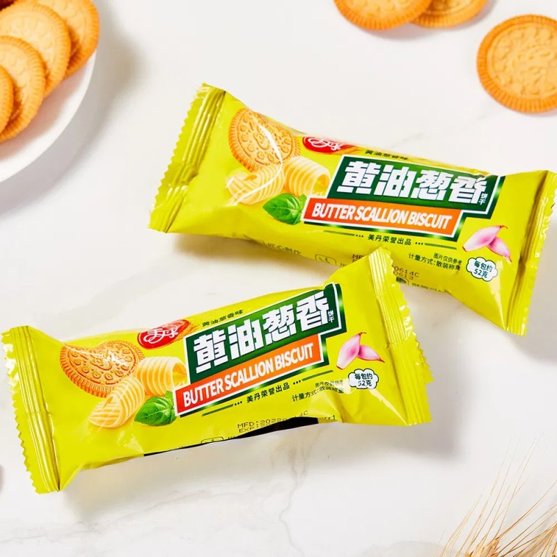 Bulk Weighing Crisp Butter Cracker Butter Scallion Biscuit in Stock