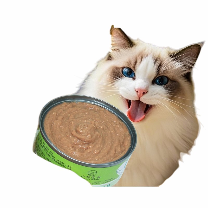 Wholesale Custom Label Healthy Natural Organic Formula Chicken / Tuna / Beef / Cod / Duck / Sea Snack / Fish Broth Sea Canned Pet/Cat Wet Food