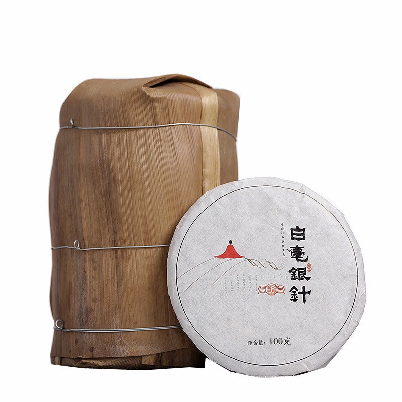 100g Yunnan Big Bud Silver Needle White Tea Cake