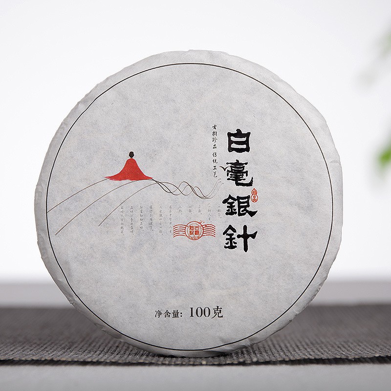 100g Yunnan Big Bud Silver Needle White Tea Cake