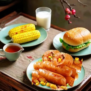 Selected Fresh Chicken Breasts and Fresh Vegetables Combined Into a Chicken and Vegetable Sausage