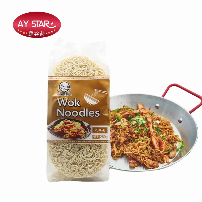Free Sample 250g Dried Noodles Halal Chinese Instant Wok Noodle
