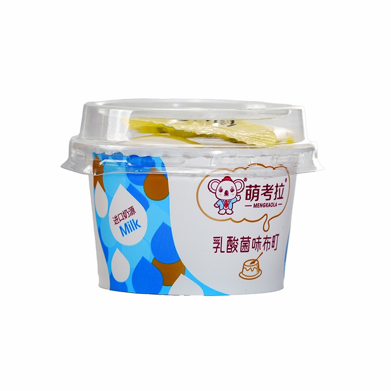 Mancoala Wholesale Yogurt Luxury Milk Pudding 5% Juice Added with Glucose Powder in Small Round Cup