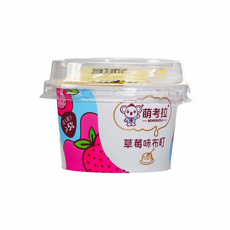 Mancoala Wholesale Yogurt Luxury Milk Pudding 5% Juice Added with Glucose Powder in Small Round Cup