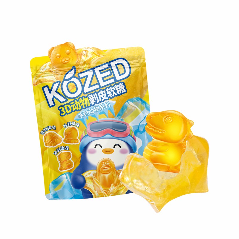 Frozen Animal Skinned Gummy Candies Individually Packed Fruit Juice Jelly Candy