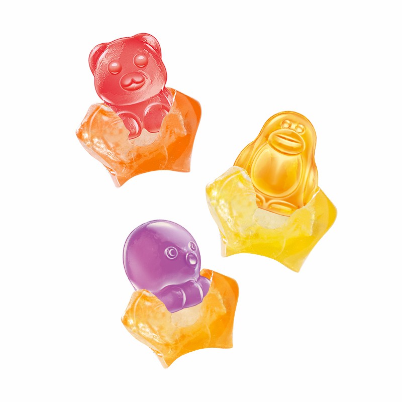 Frozen Animal Skinned Gummy Candies Individually Packed Fruit Juice Jelly Candy