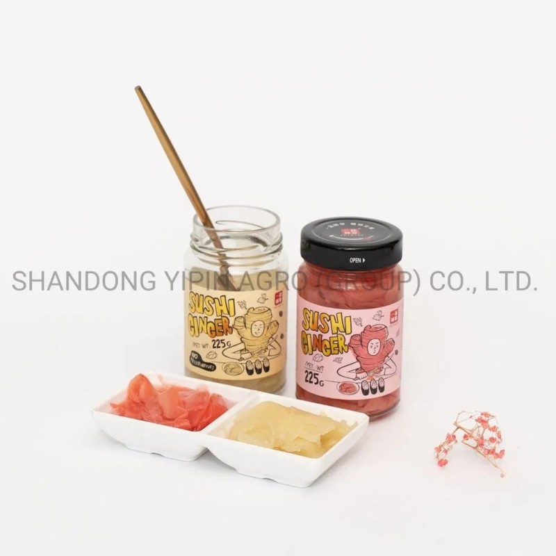 Sushi Ginger in Pink Colour & Natural Colour with Glass Jar