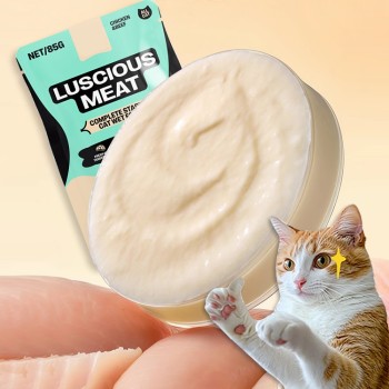 Cat 4 Flavors OEM/ODM Free Sample Design Wet Grain Pack Pet Snack