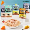 Cat 4 Flavors OEM/ODM Free Sample Design Wet Grain Pack Pet Snack