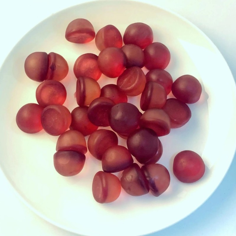 Factory Halal Mango Grape Sweet Peeling Soft Fruit Shaped Peeled Gummy Candy