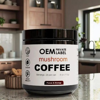 Wholesale OEM Mushroom 10 in 1 6 in 1 Arabica Coffee Blend Robusta Mushroom Coffee