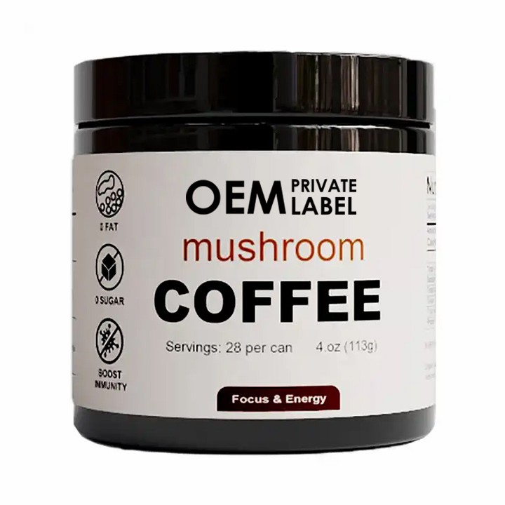 Wholesale OEM Mushroom 10 in 1 6 in 1 Arabica Coffee Blend Robusta Mushroom Coffee