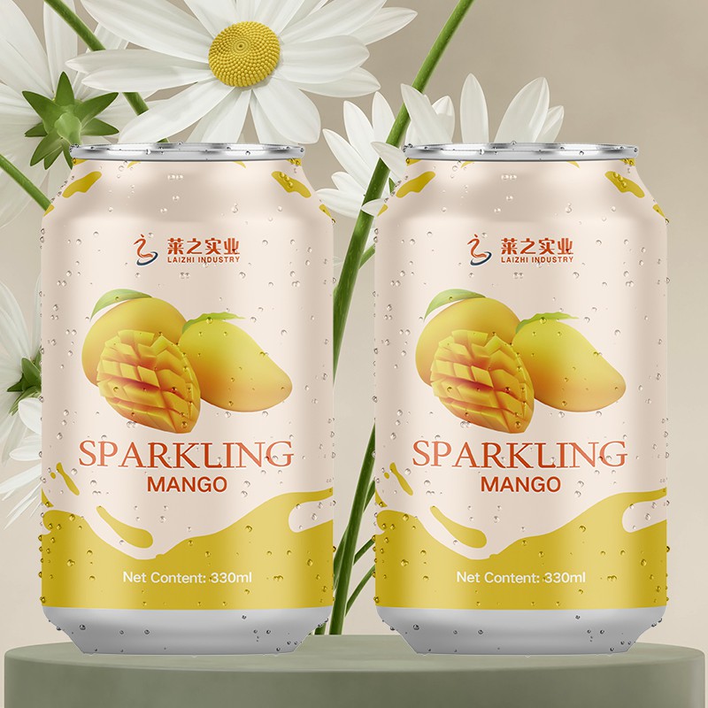 Custom Private Label 330ml 500ml Natural Fruity Apple Orange Mixer Flavor Carbonated Beverage Acid Soft Drinks in Cans Sugar