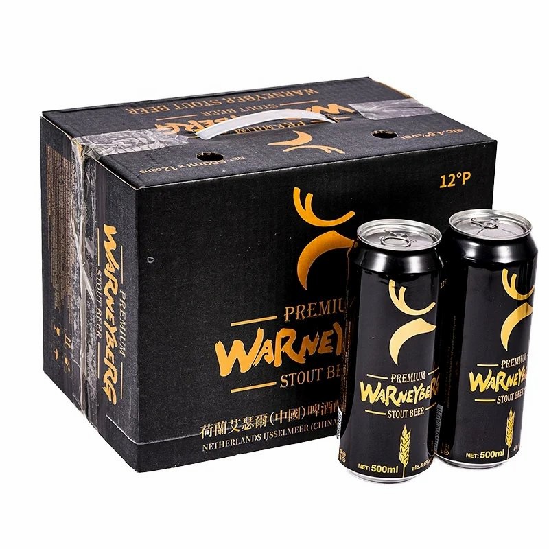 Factory Customized Cheap Price Wholesale Hot Sale 330ml 500ml Traditional Brewing Healthy German Dark Black Stout Canned Beer