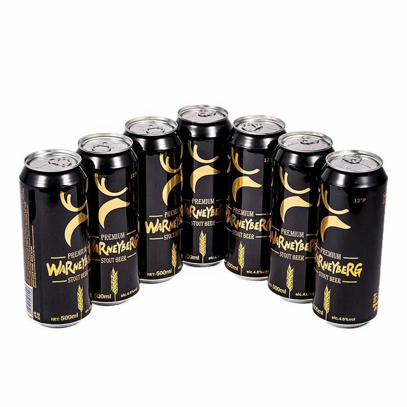 Factory Customized Cheap Price Wholesale Hot Sale 330ml 500ml Traditional Brewing Healthy German Dark Black Stout Canned Beer
