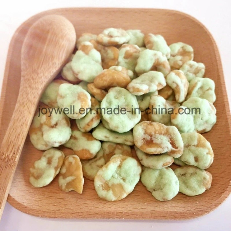 Vegan Cheap Price Crispy Wasabi Flavor Coated Broad Bean Fava Beans Snacks Foods