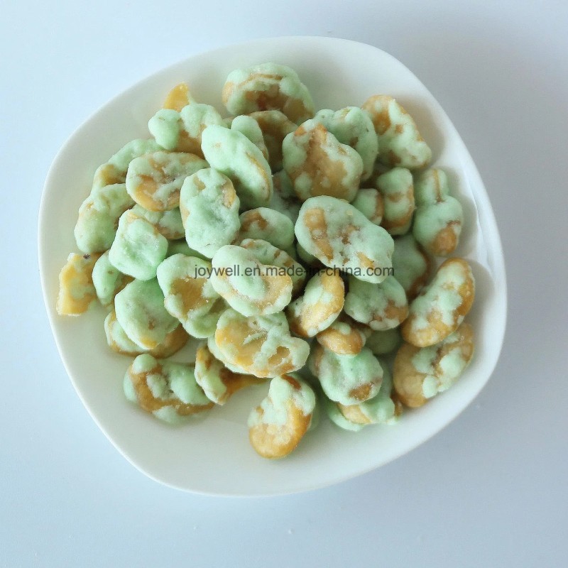Vegan Cheap Price Crispy Wasabi Flavor Coated Broad Bean Fava Beans Snacks Foods