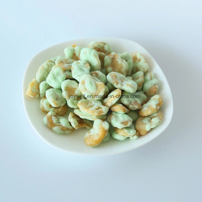 Vegan Cheap Price Crispy Wasabi Flavor Coated Broad Bean Fava Beans Snacks Foods
