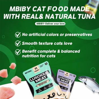Factory Price 85g Cat Soup Wet Cat Food Various Flavors Meat Pouches Delicious Tasty Snaks for Cat