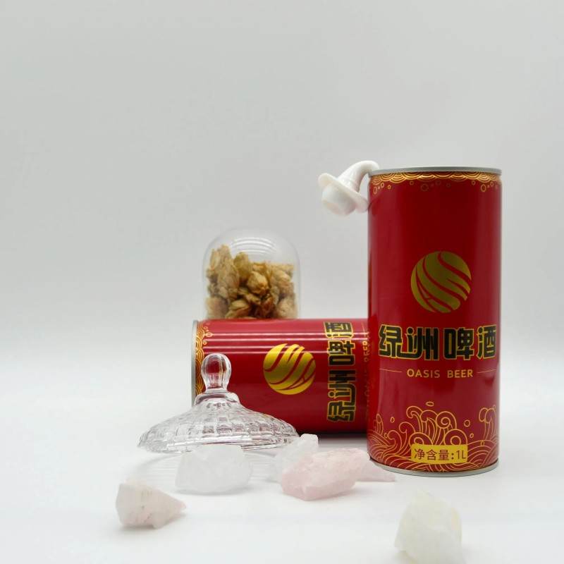 Top Quality Hot Selling Wholesale Chinese Traditional Beer Oasis Red Gift Box Packaged Craft Beer 1L * 4
