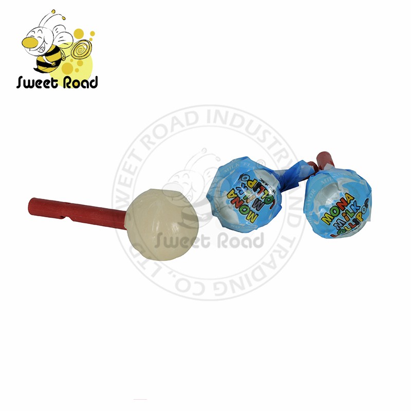 Wholesale Confectionery Snack Candy 10g Milk Whistle Lollipop Chinese Lollipop Hard Fruit Candy