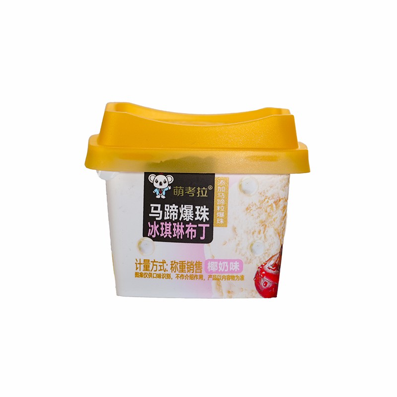 Mengkaola 90g Red Bean in Burst Gel Milk Pudding Ice Cream Pudding Dual Taste in-Mold Labeling Pudding New Zealand Milk Luxury Pudding