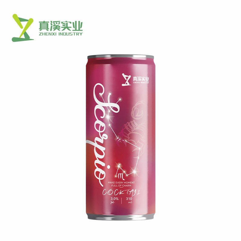 New Products OEM ODM Sleek 330ml Aluminum Canned Zodiac Capricorn Cocktail
