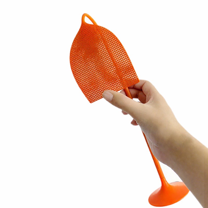 Wholesale Simple Durable Household Fly Swatter Lengthened Handle The Smile of Mona Lisa Fly Mosquito Shooter for Home