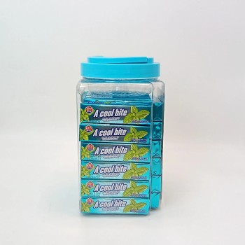 Laser Colorful Menthol Refreshing Long-Lasting Chewable Jelly Mint Bubble Gum