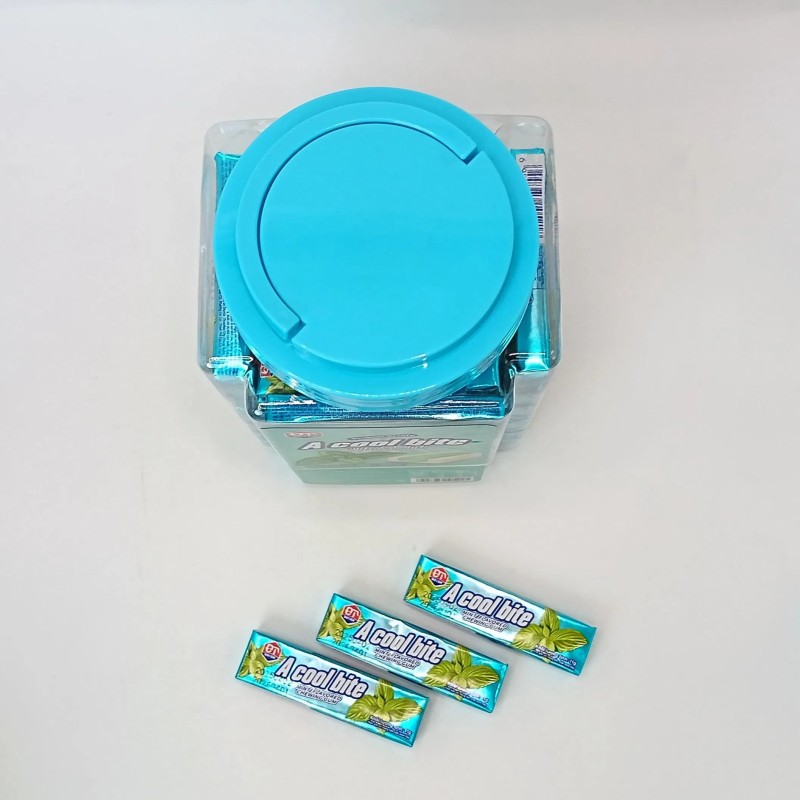 Laser Colorful Menthol Refreshing Long-Lasting Chewable Jelly Mint Bubble Gum