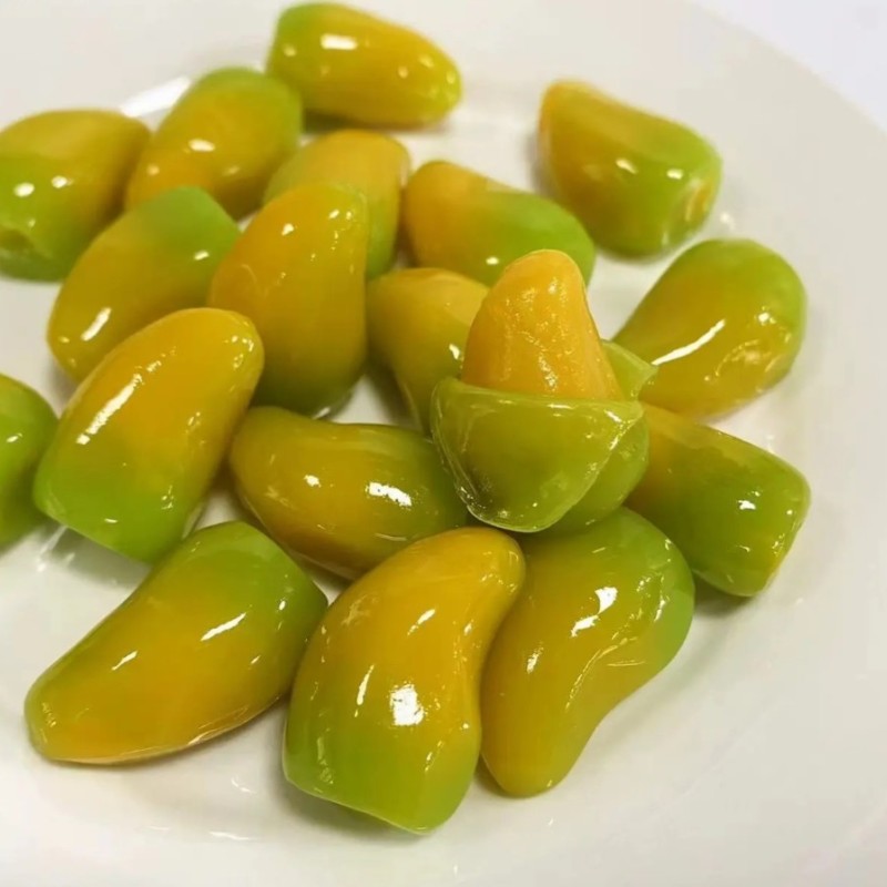 Peeled Sweet 4D Fruits Shaped Soft Candy Peelable Mango Gummies Jelly Fruit