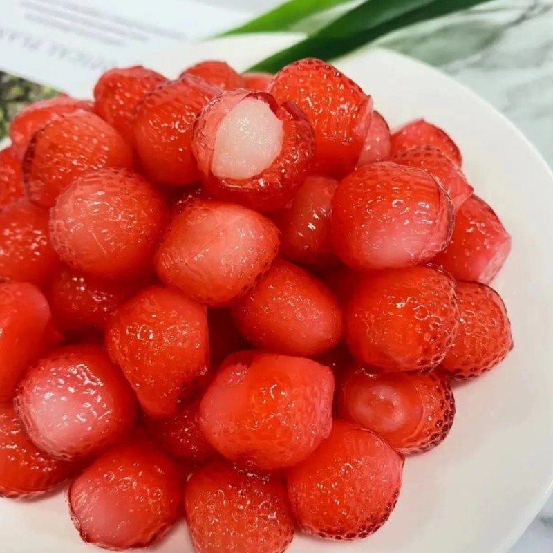 Peeled Sweet 4D Fruits Shaped Soft Candy Peelable Mango Gummies Jelly Fruit