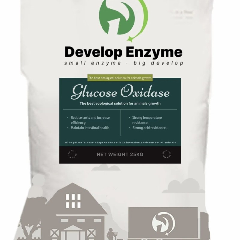 Feed-Grade, High-Activity, Stabilized Water-Soluble Glucose Oxidase (CAS 9001-37-0) for Animal Nutrition, Poultry, Ruminant, Swine Feeds, Improved Gut Health