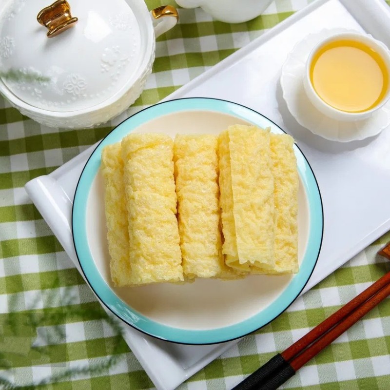 Vegan High Protein Fried Bell Roll Yummy Yuba Bean Curd Sheet