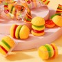 Best Selling Exotic Snack Food OEM Hamburger Shaped Gummy Candy