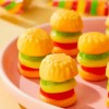 Best Selling Exotic Snack Food OEM Hamburger Shaped Gummy Candy