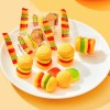 Best Selling Exotic Snack Food OEM Hamburger Shaped Gummy Candy