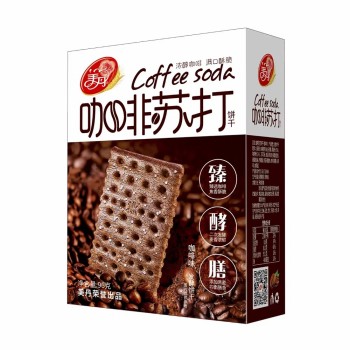 Hot Sale 96g Black Coffee Flavor Soda Cracker Coffee Soda Cracker