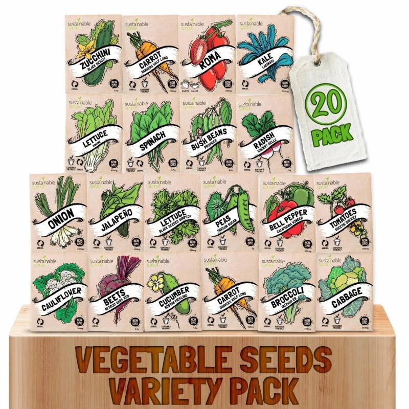 Premium Heirloom Vegetable Seeds Variety Pack for Home Gardens