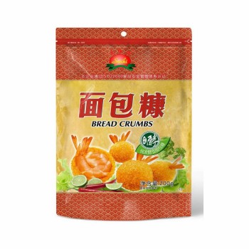 200g Gluten-Free Nice Taste Panko Yellow Bread Crumbs with Bag Packing Supplier