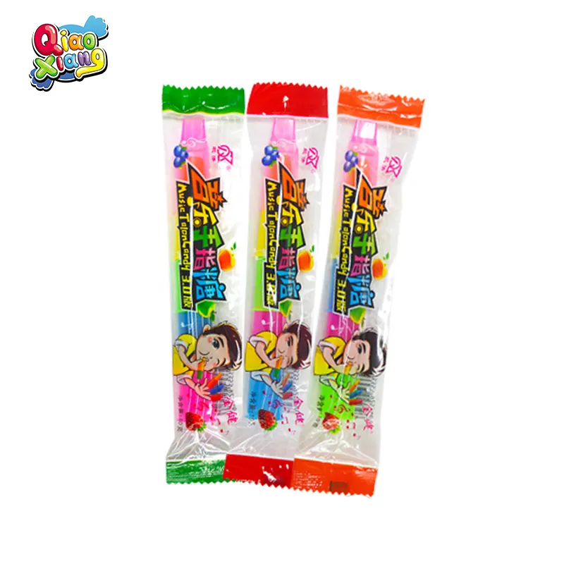 Wholesale Selling Music Finger Candy Funny Hard Lollipop Fruit Flavored Candy