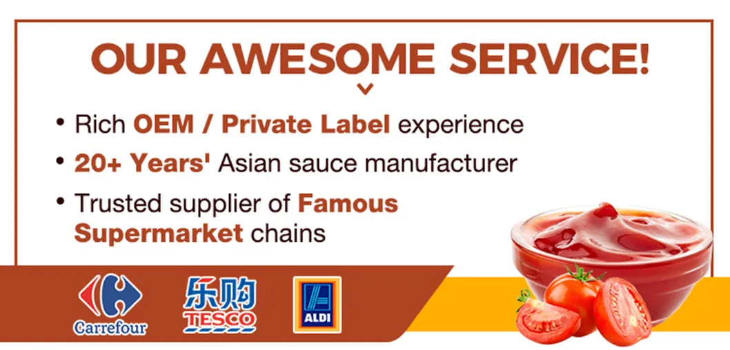 Factory OEM ODM Chinese Halal Organic Bouteille Sachet Bottle Concentrated Drum Cooking Canned Paste Jam Ketchup Tomato Sauce