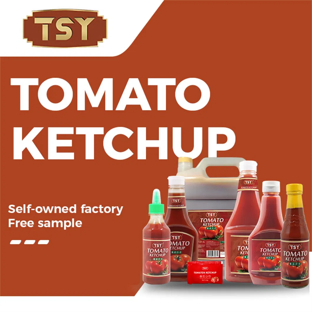Factory OEM ODM Chinese Halal Organic Bouteille Sachet Bottle Concentrated Drum Cooking Canned Paste Jam Ketchup Tomato Sauce