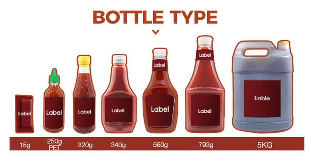 Factory OEM ODM Chinese Halal Organic Bouteille Sachet Bottle Concentrated Drum Cooking Canned Paste Jam Ketchup Tomato Sauce
