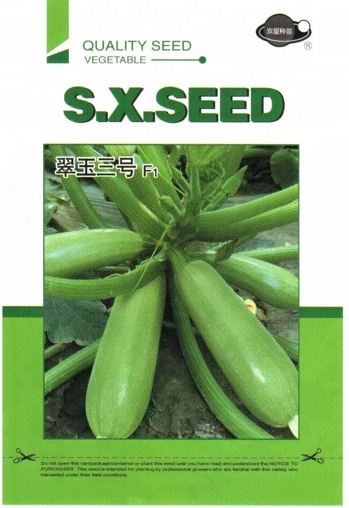 Jade No. 3 Early Mature Smooth Green Skin Squash Seeds