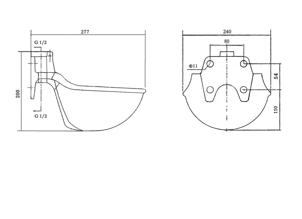 2.5L Water Capacity Livestock Waterer Cow Water Bowls Easy Mounting