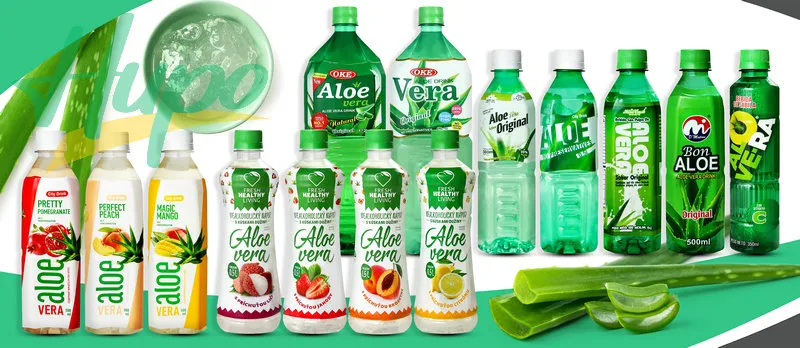 Hupo Brand Aloe Vera Drinks with Flavored Vegetable Juice